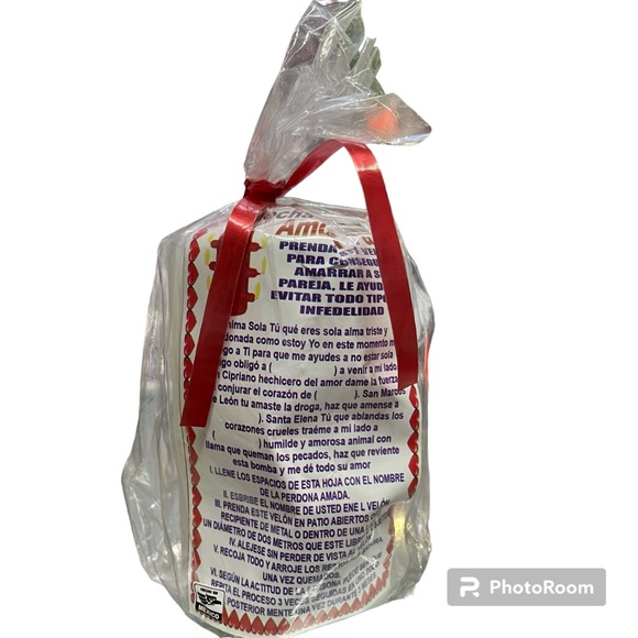 7 wick love and peace white candle/ vela de 7 mechas blanca - Picture 2 of 3